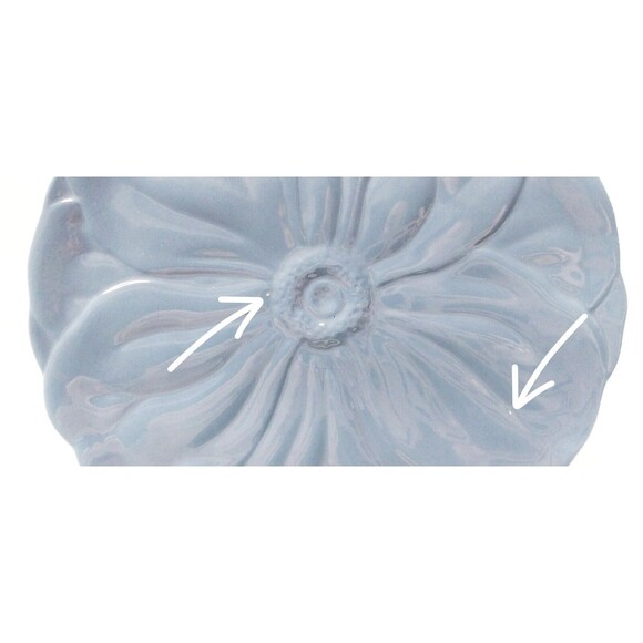 VTG Blue White Flower Pedestal Dish NOT DWS/MWS 7" Boho Spring Summer Serveware - Picture 6 of 13